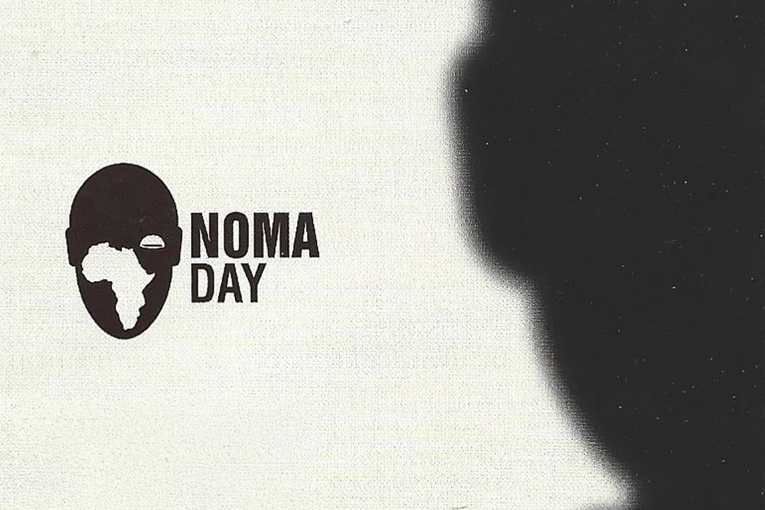The NOMA DAY logo: a stylised African face formed around the map of Africa, beside the words “NOMA DAY”.